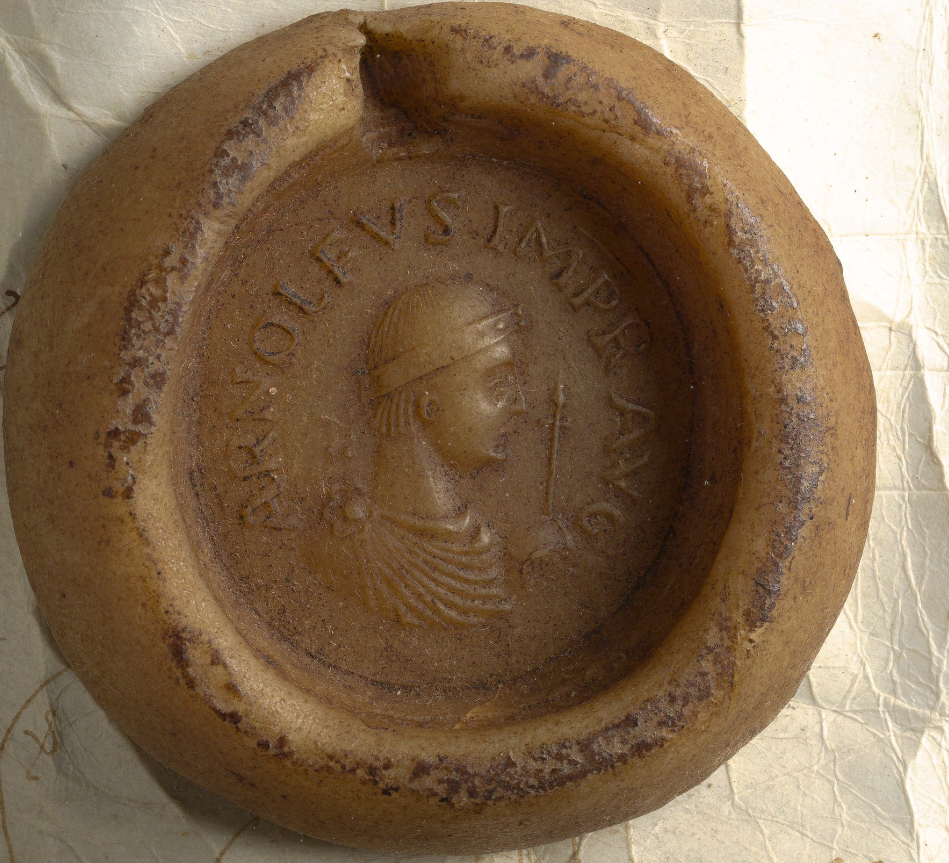 Seal of Arnulf of Carinthia made from wax